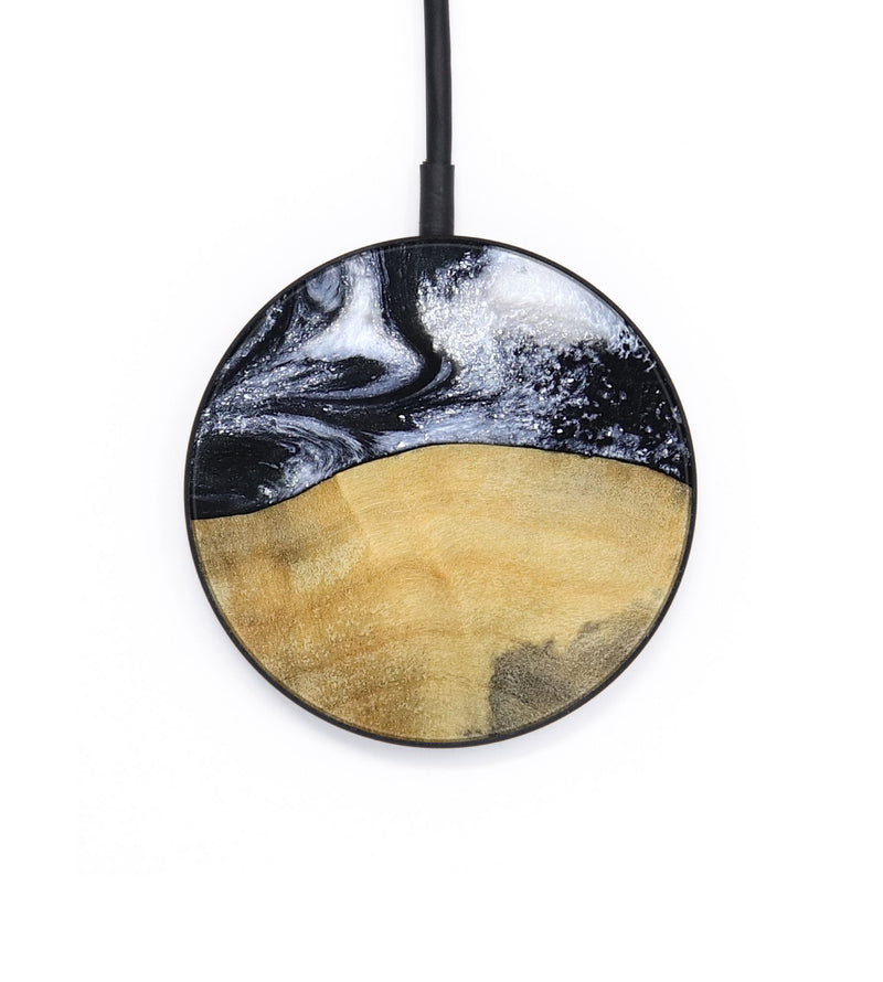 Circle Wood Wireless Charger - Joseph (Black & White, 797406)