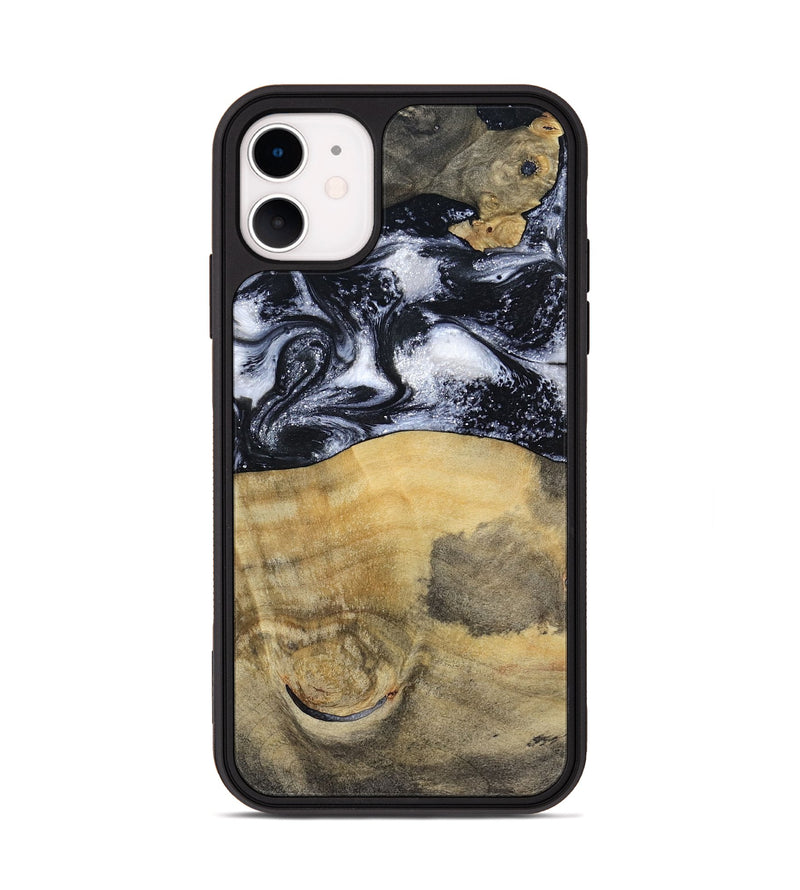 iPhone 11 Wood Phone Case - Joseph (Black & White, 797406)