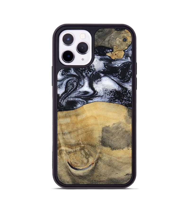 iPhone 11 Pro Wood Phone Case - Joseph (Black & White, 797406)