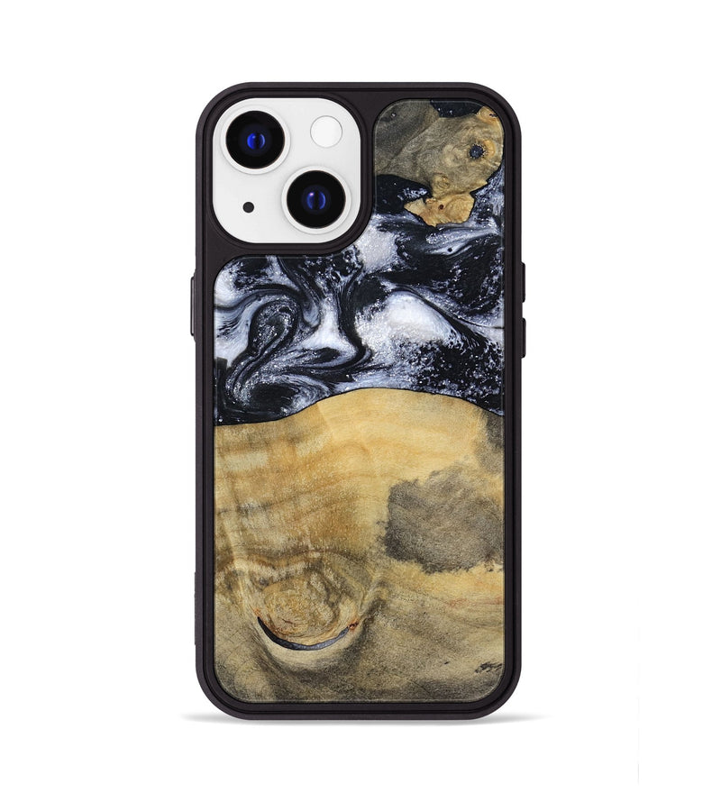 iPhone 13 Wood Phone Case - Joseph (Black & White, 797406)
