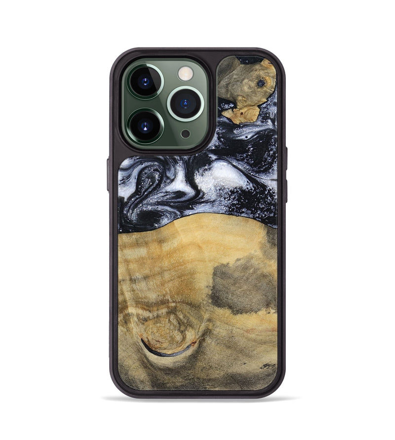 iPhone 13 Pro Wood Phone Case - Joseph (Black & White, 797406)