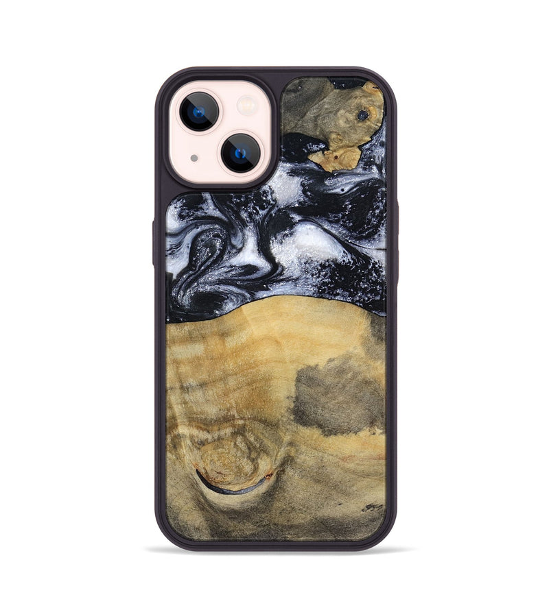 iPhone 14 Wood Phone Case - Joseph (Black & White, 797406)
