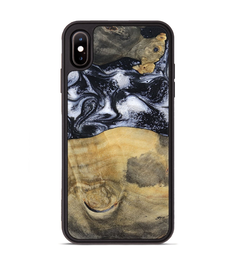 iPhone Xs Max Wood Phone Case - Joseph (Black & White, 797406)