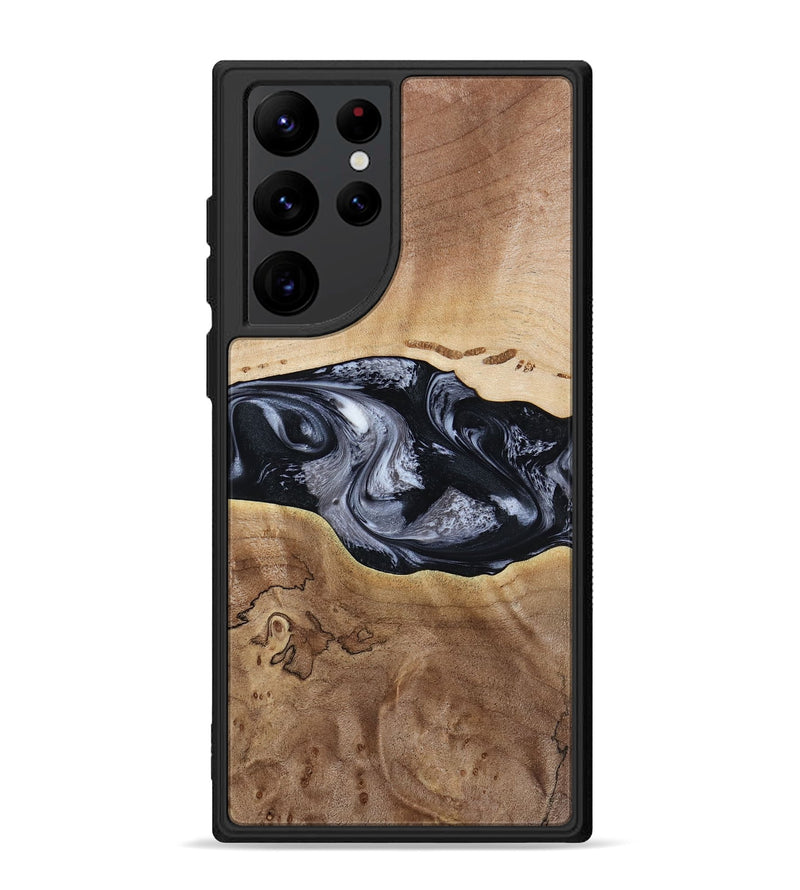Galaxy S22 Ultra Wood Phone Case - Bryce (Black & White, 797408)