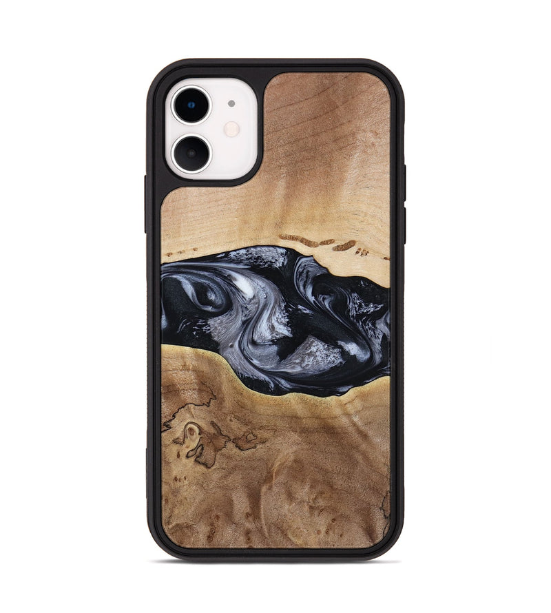 iPhone 11 Wood Phone Case - Bryce (Black & White, 797408)