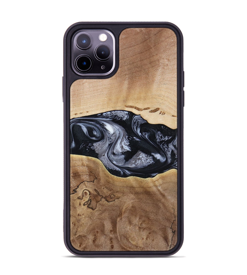 iPhone 11 Pro Max Wood Phone Case - Bryce (Black & White, 797408)