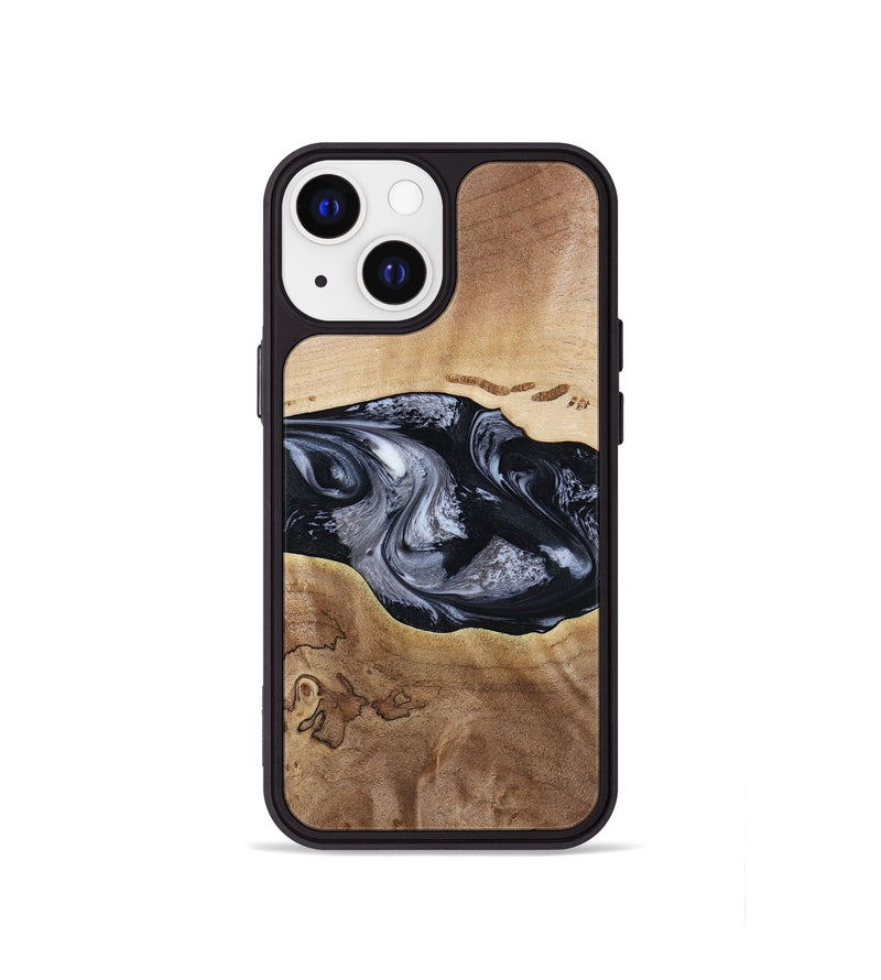 iPhone 13 mini Wood Phone Case - Bryce (Black & White, 797408)