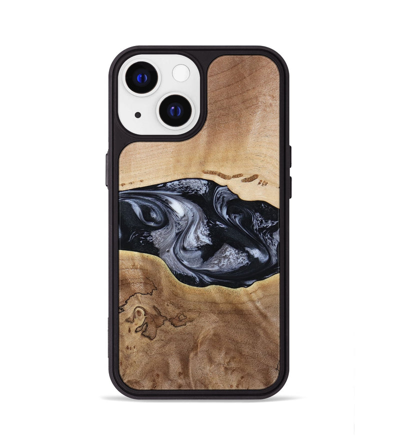 iPhone 13 Wood Phone Case - Bryce (Black & White, 797408)