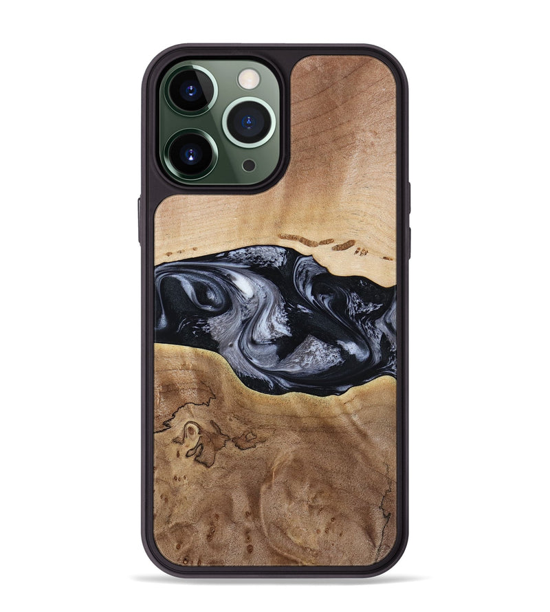 iPhone 13 Pro Max Wood Phone Case - Bryce (Black & White, 797408)