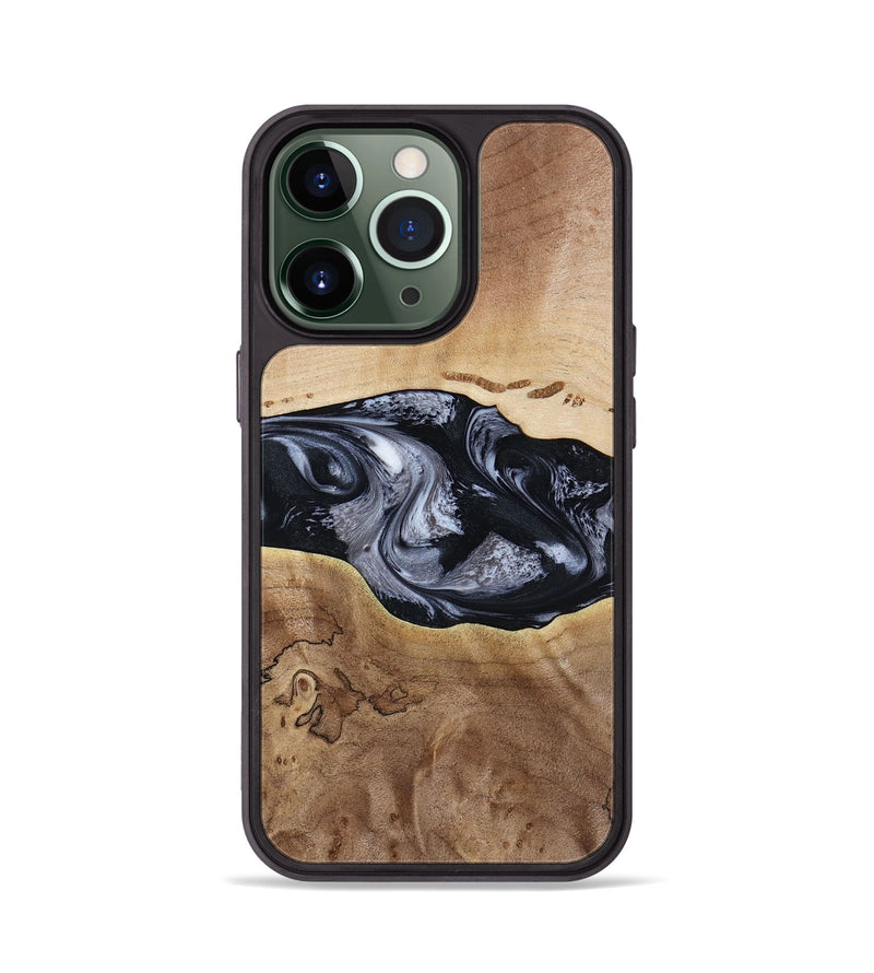 iPhone 13 Pro Wood Phone Case - Bryce (Black & White, 797408)