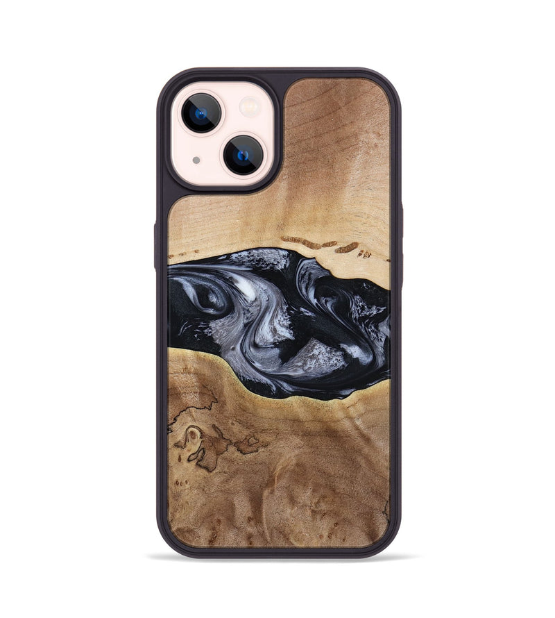 iPhone 14 Wood Phone Case - Bryce (Black & White, 797408)