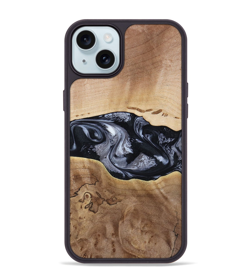 iPhone 15 Plus Wood Phone Case - Bryce (Black & White, 797408)