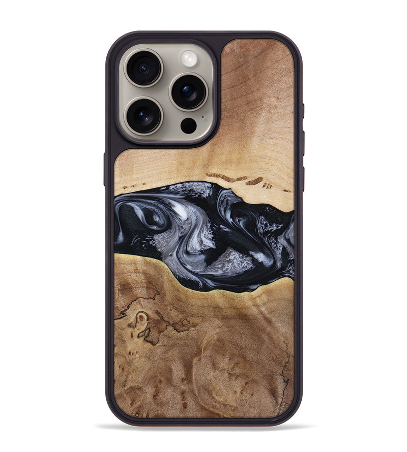 iPhone 15 Pro Max Wood Phone Case - Bryce (Black & White, 797408)