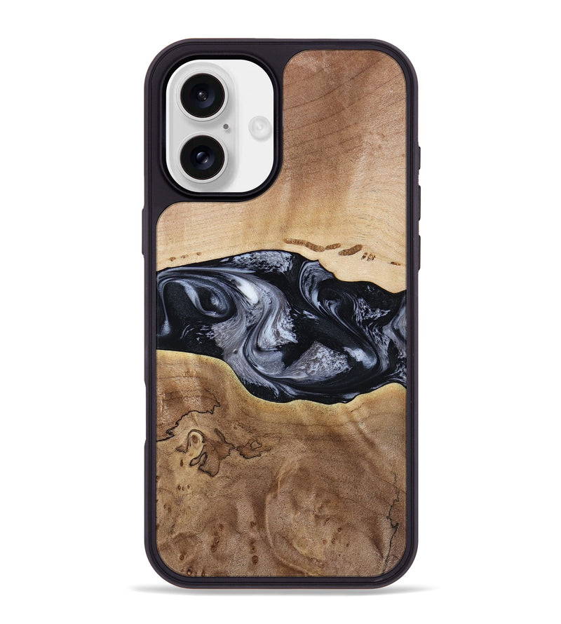 iPhone 16 Plus Wood Phone Case - Bryce (Black & White, 797408)