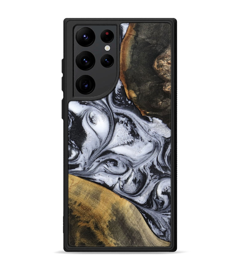 Galaxy S22 Ultra Wood Phone Case - Jaren (Black & White, 797413)