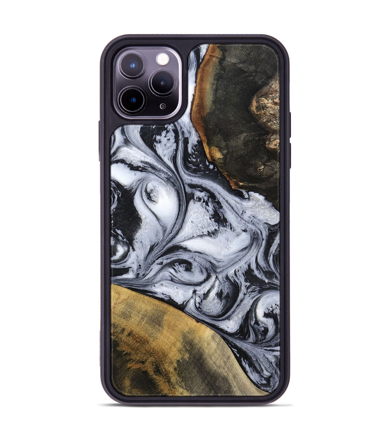 iPhone 11 Pro Max Wood Phone Case - Jaren (Black & White, 797413)