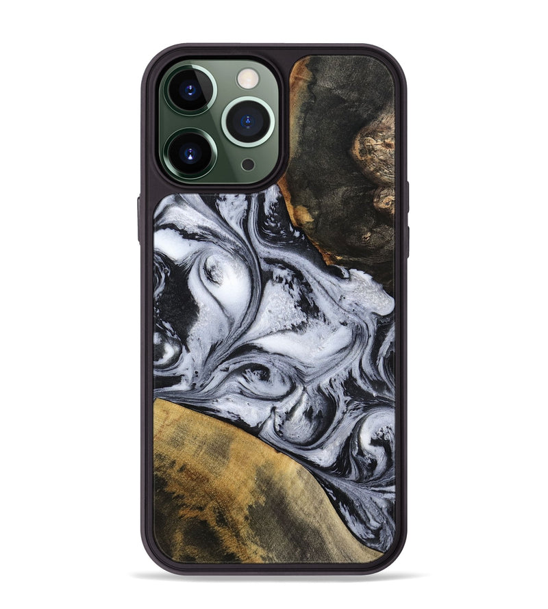 iPhone 13 Pro Max Wood Phone Case - Jaren (Black & White, 797413)