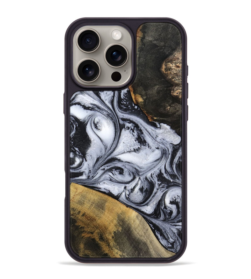 iPhone 16 Pro Max Wood Phone Case - Jaren (Black & White, 797413)