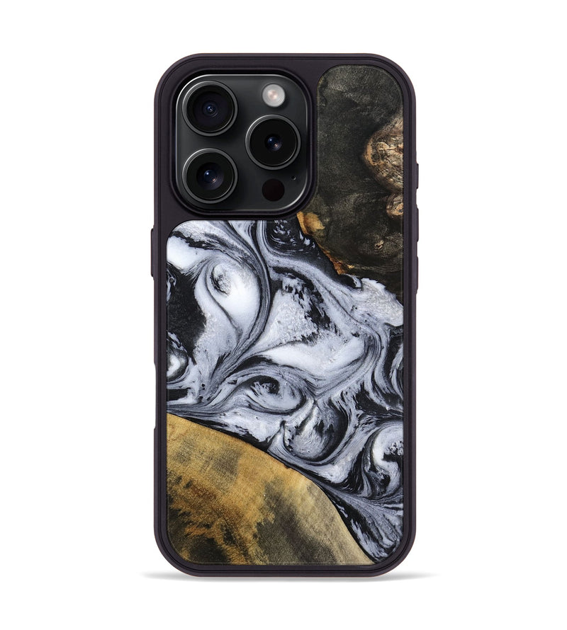 iPhone 16 Pro Wood Phone Case - Jaren (Black & White, 797413)