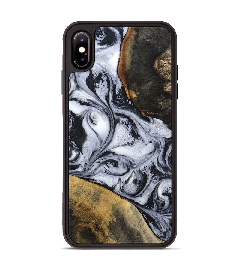 iPhone Xs Max Wood Phone Case - Jaren (Black & White, 797413)