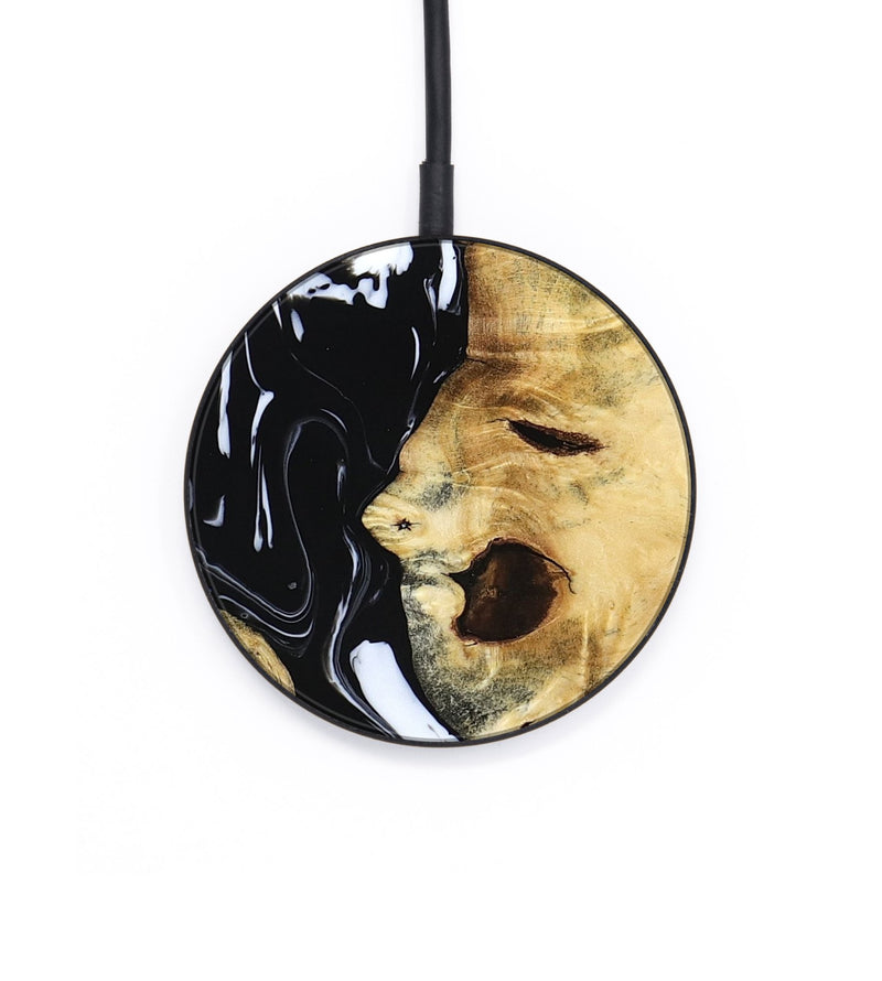 Circle Wood Wireless Charger - Maisie (Black & White, 797415)