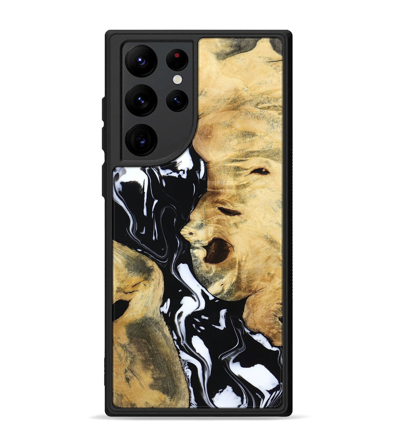 Galaxy S22 Ultra Wood Phone Case - Maisie (Black & White, 797415)
