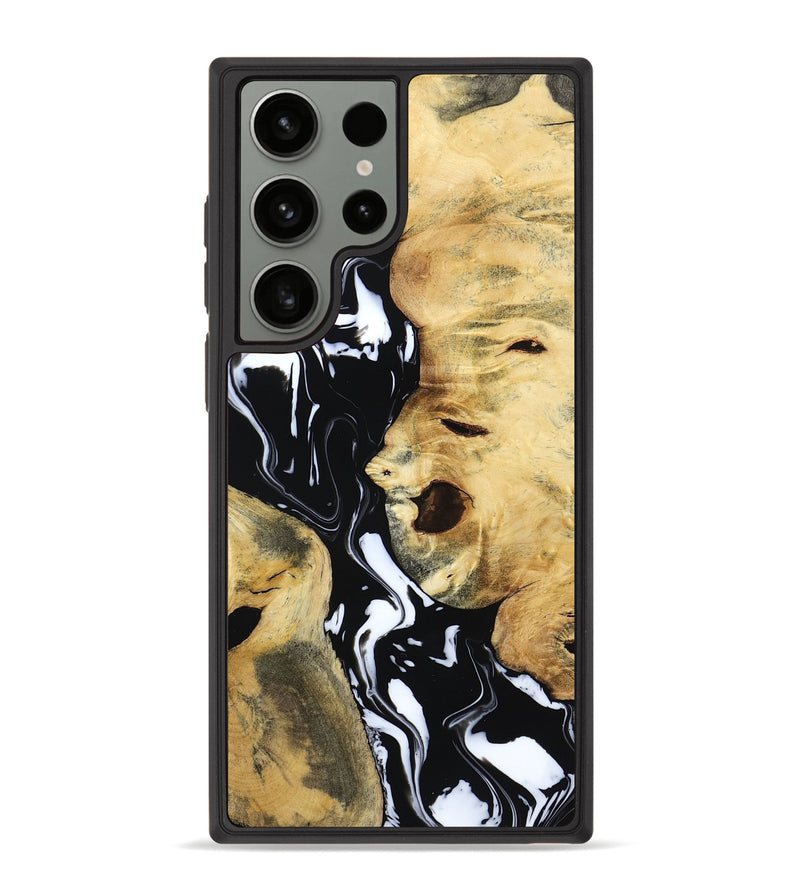 Galaxy S23 Ultra Wood Phone Case - Maisie (Black & White, 797415)