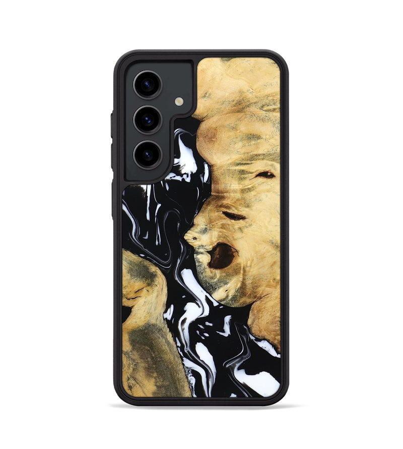 Galaxy S24 Wood Phone Case - Maisie (Black & White, 797415)