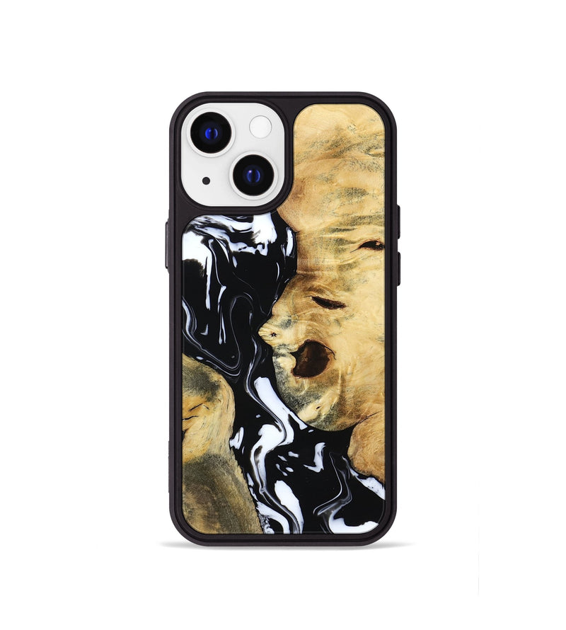 iPhone 13 mini Wood Phone Case - Maisie (Black & White, 797415)