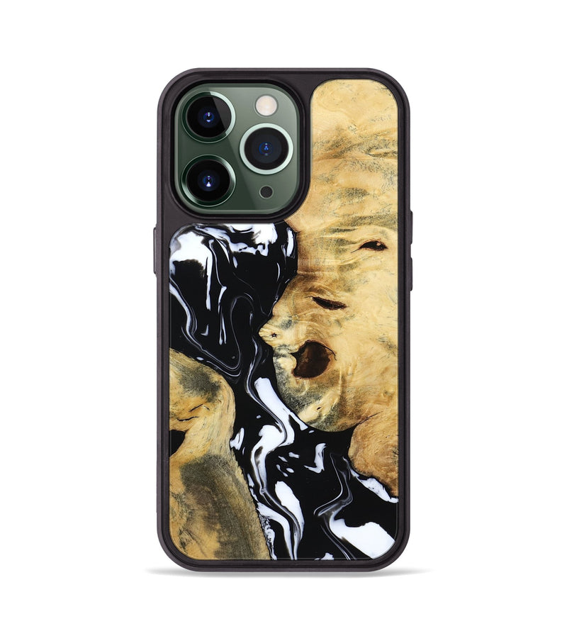 iPhone 13 Pro Wood Phone Case - Maisie (Black & White, 797415)