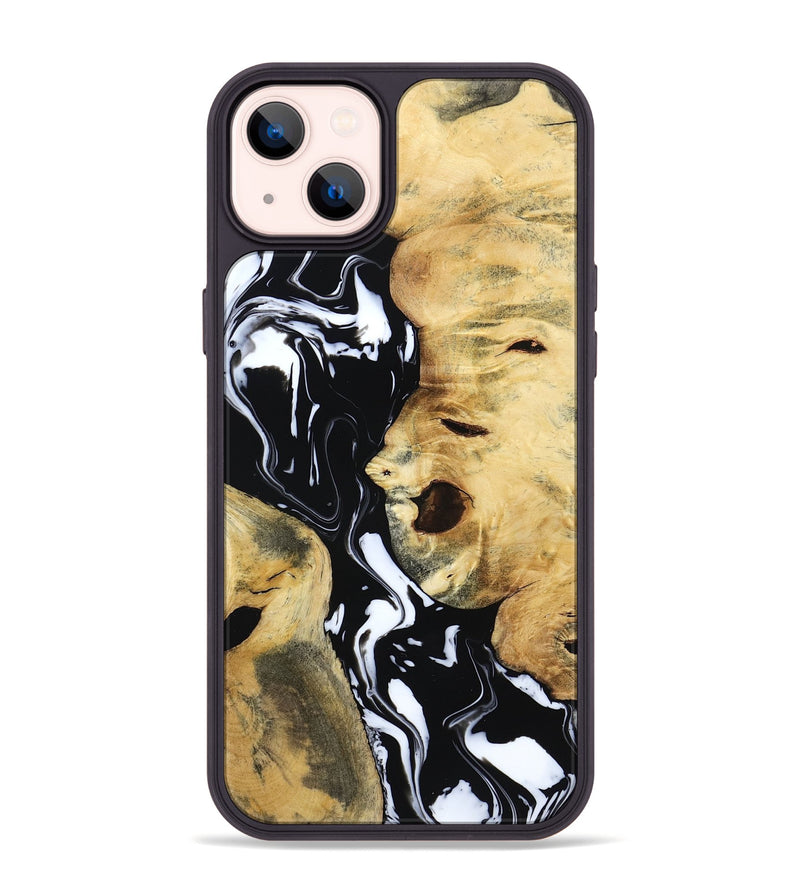 iPhone 14 Plus Wood Phone Case - Maisie (Black & White, 797415)