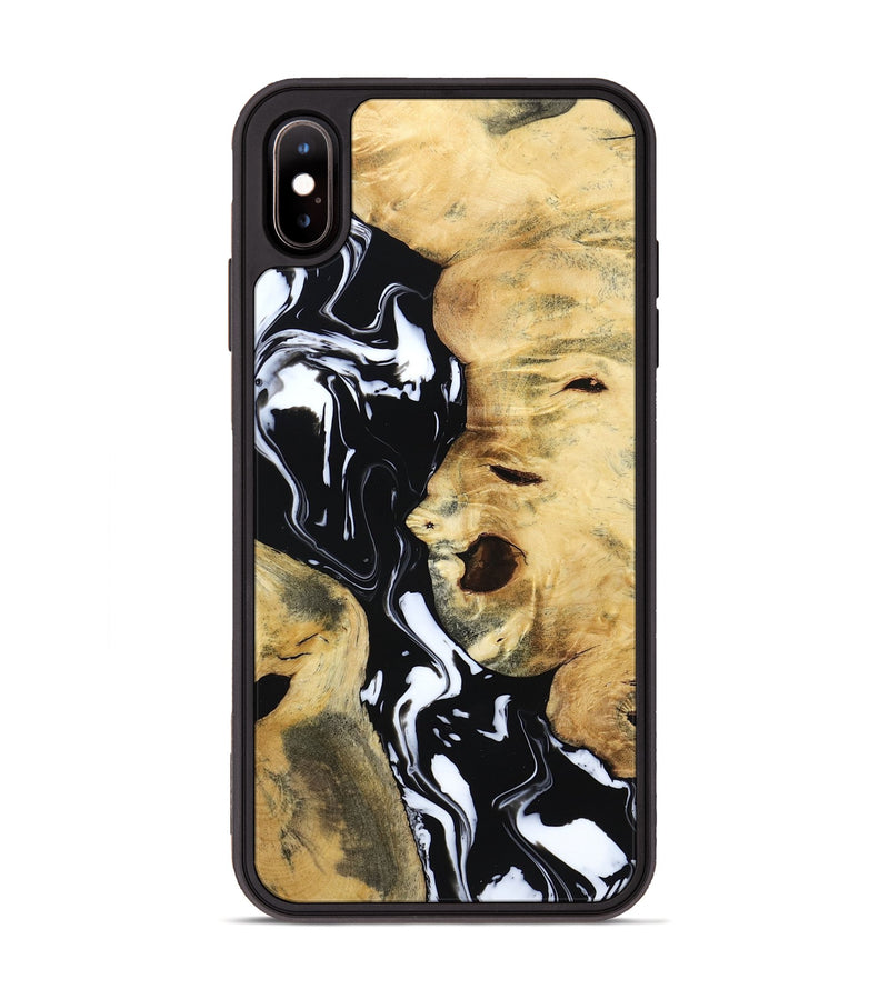 iPhone Xs Max Wood Phone Case - Maisie (Black & White, 797415)