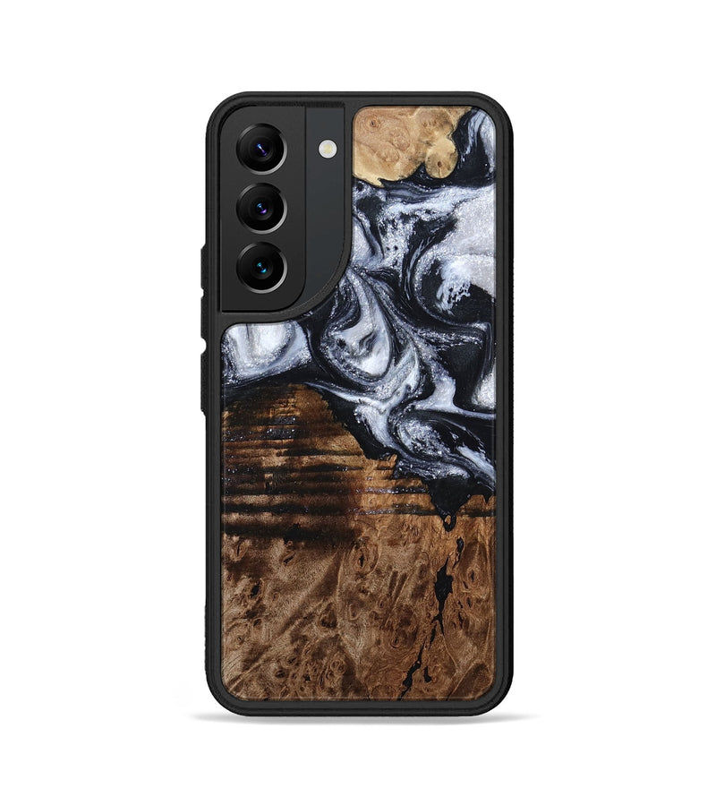 Galaxy S22 Wood Phone Case - Raina (Black & White, 797417)