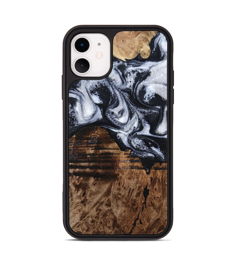 iPhone 11 Wood Phone Case - Raina (Black & White, 797417)