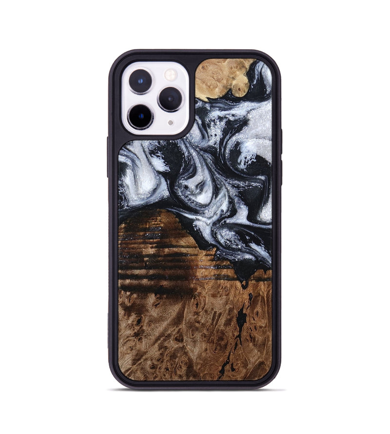 iPhone 11 Pro Wood Phone Case - Raina (Black & White, 797417)