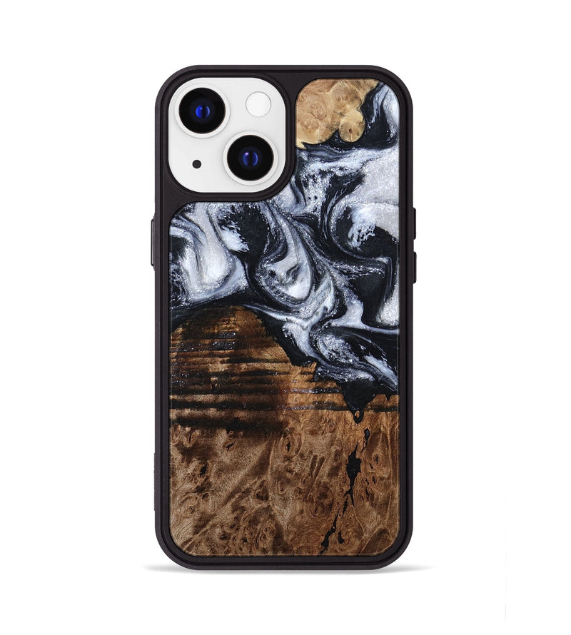 iPhone 13 Wood Phone Case - Raina (Black & White, 797417)