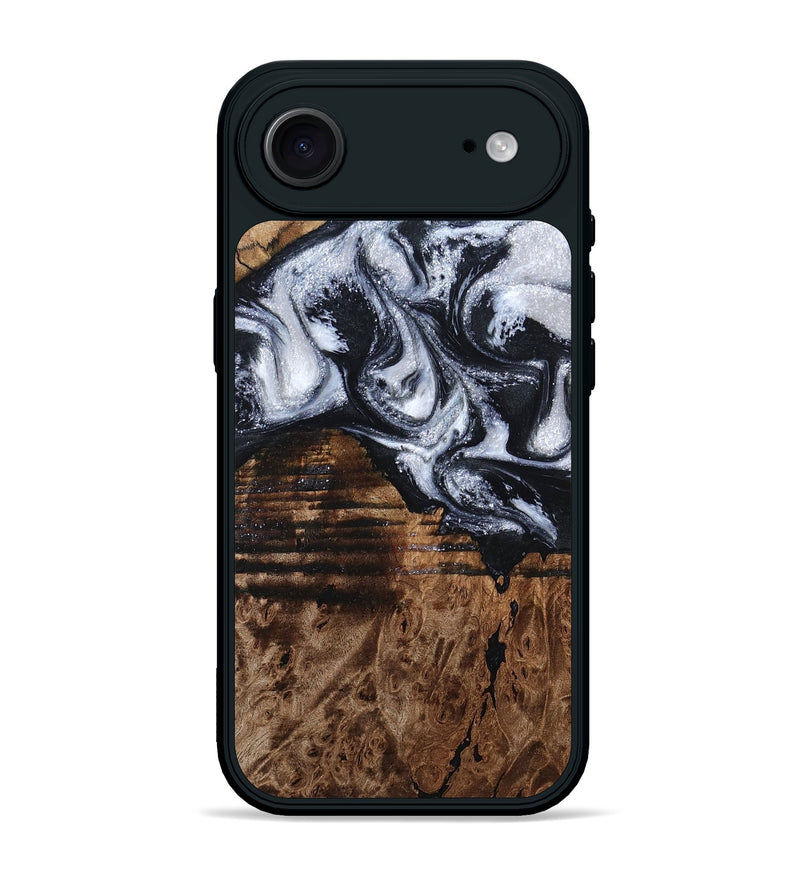 iPhone 17 Air Wood Phone Case - Raina (Black & White, 797417)