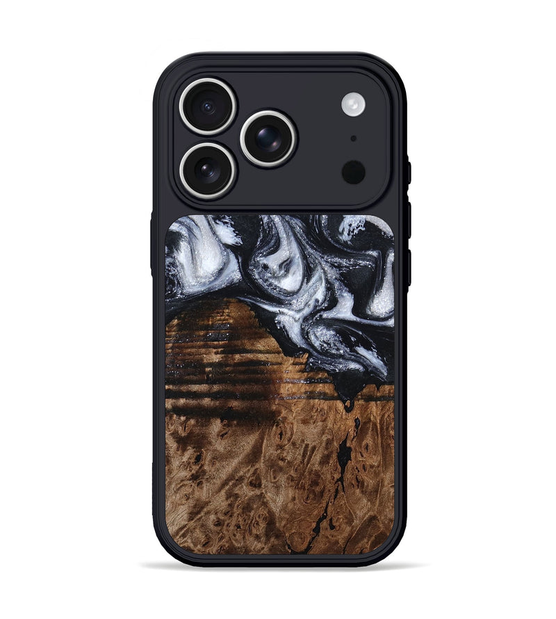 iPhone 17 Pro Wood Phone Case - Raina (Black & White, 797417)