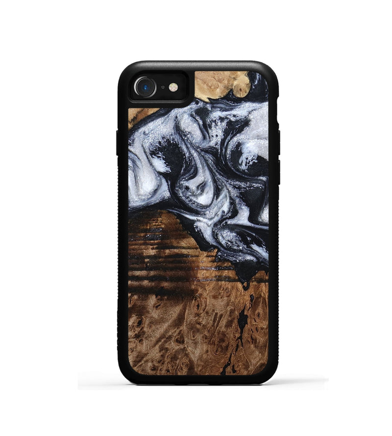 iPhone SE Wood Phone Case - Raina (Black & White, 797417)