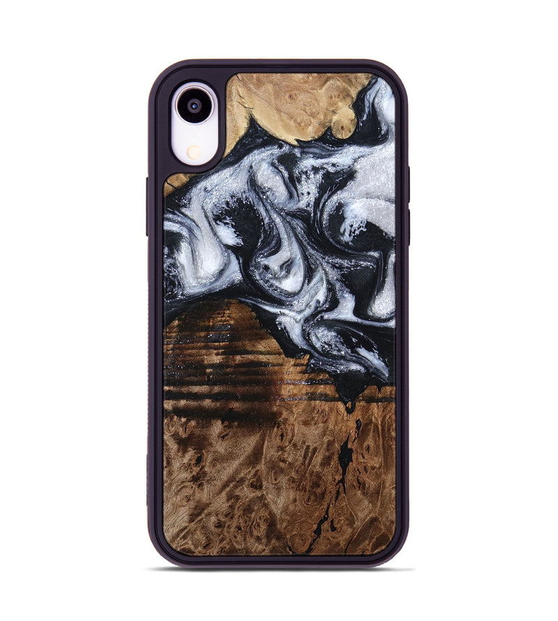 iPhone Xr Wood Phone Case - Raina (Black & White, 797417)