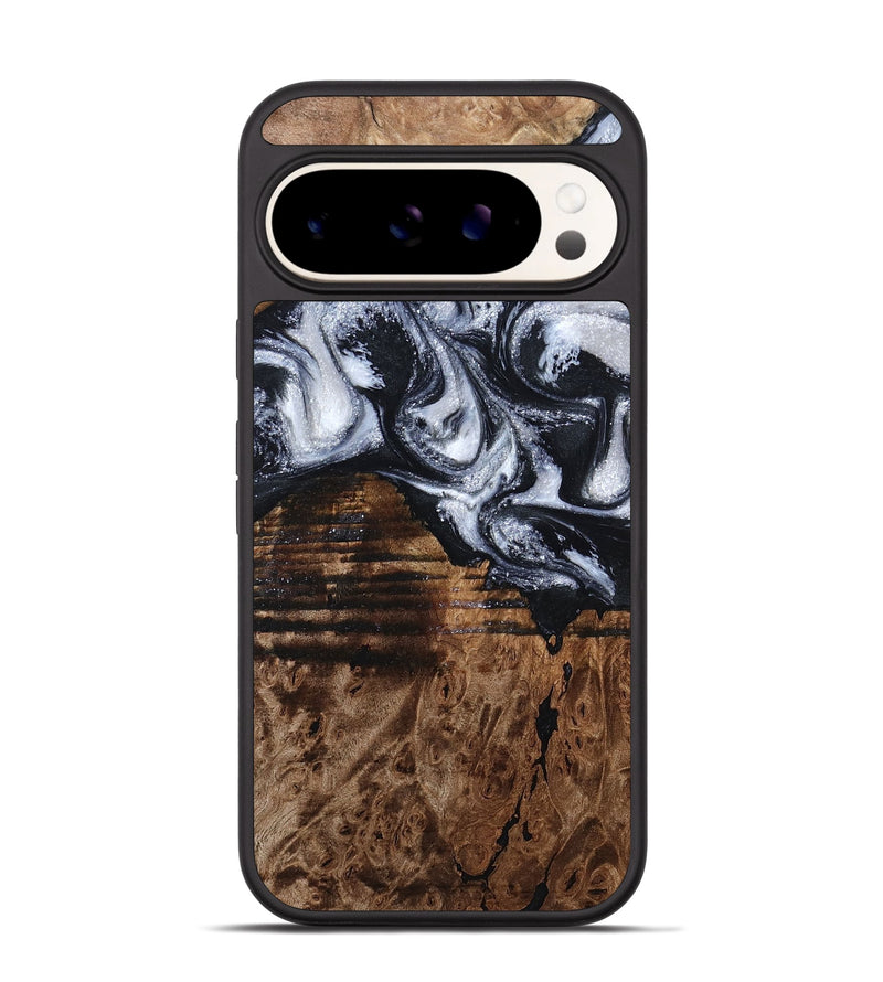Pixel 9 Wood Phone Case - Raina (Black & White, 797417)