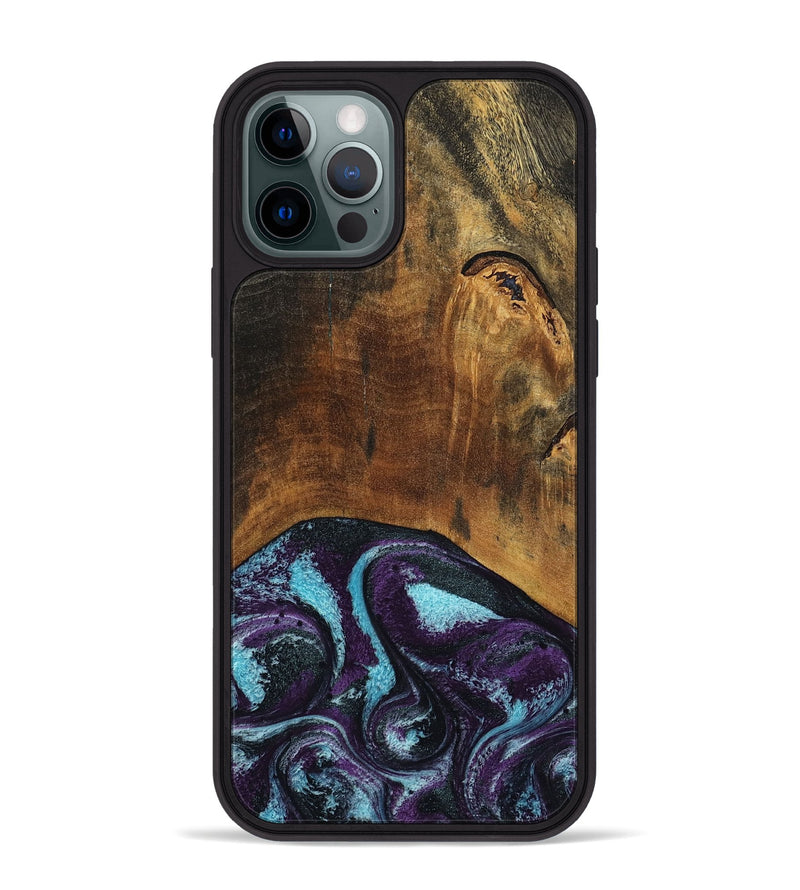 iPhone 12 Pro Max Wood Phone Case - Maxim (Purple, 797418)