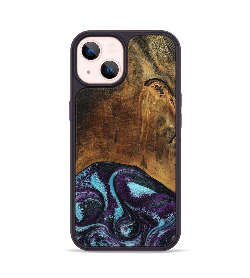 iPhone 14 Wood Phone Case - Maxim (Purple, 797418)