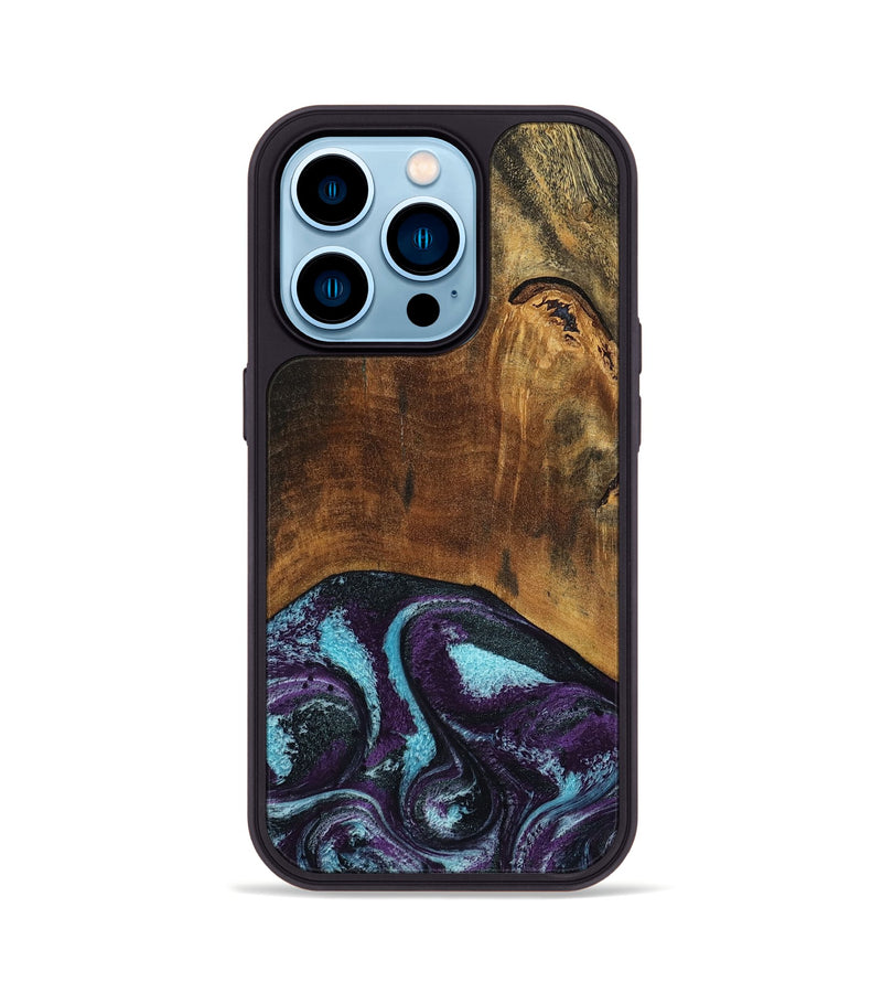 iPhone 14 Pro Wood Phone Case - Maxim (Purple, 797418)