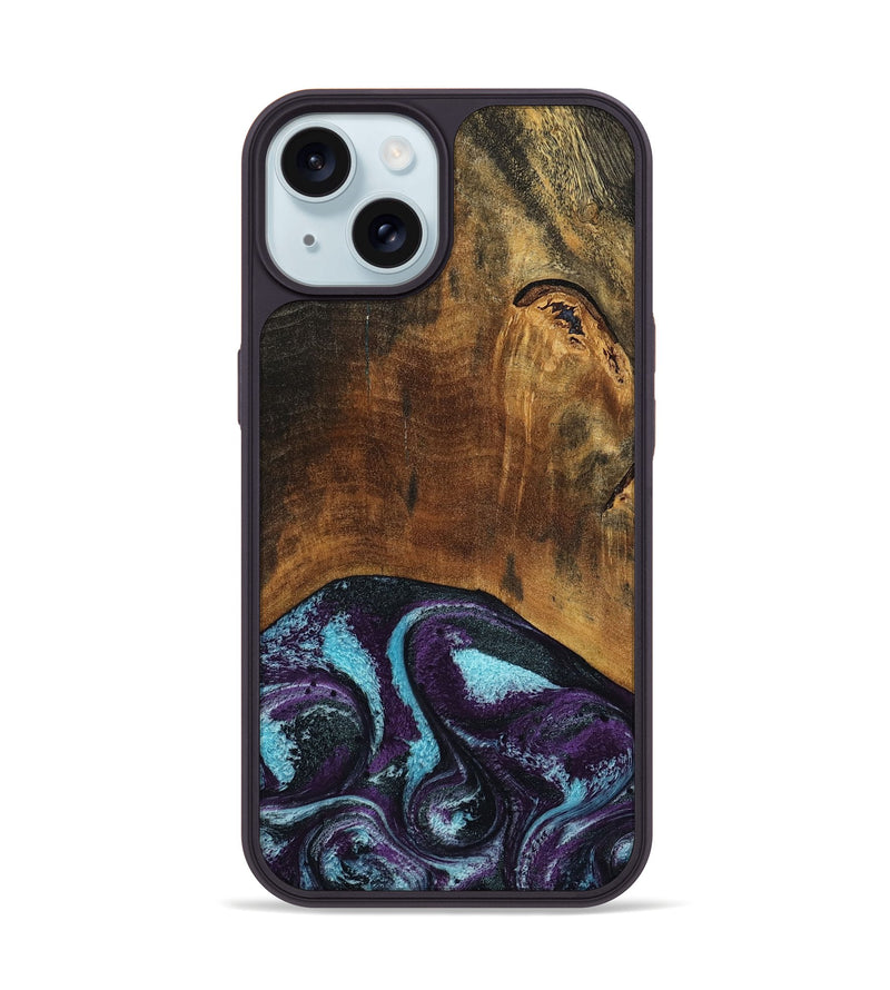 iPhone 15 Wood Phone Case - Maxim (Purple, 797418)