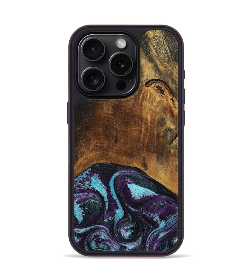 iPhone 15 Pro Wood Phone Case - Maxim (Purple, 797418)