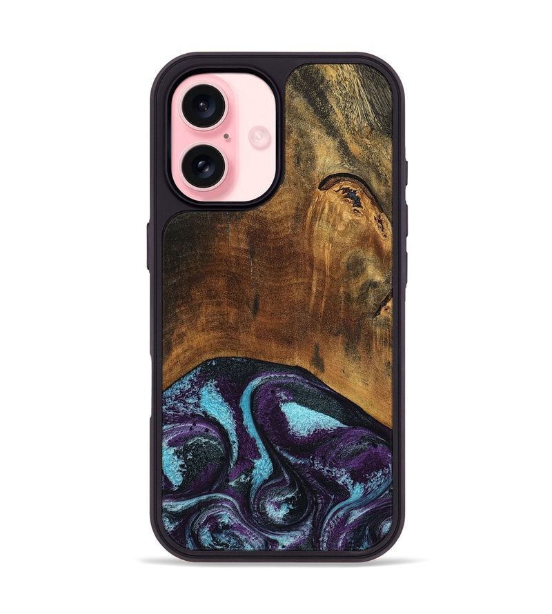 iPhone 16 Wood Phone Case - Maxim (Purple, 797418)
