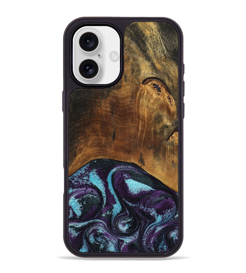 iPhone 16 Plus Wood Phone Case - Maxim (Purple, 797418)