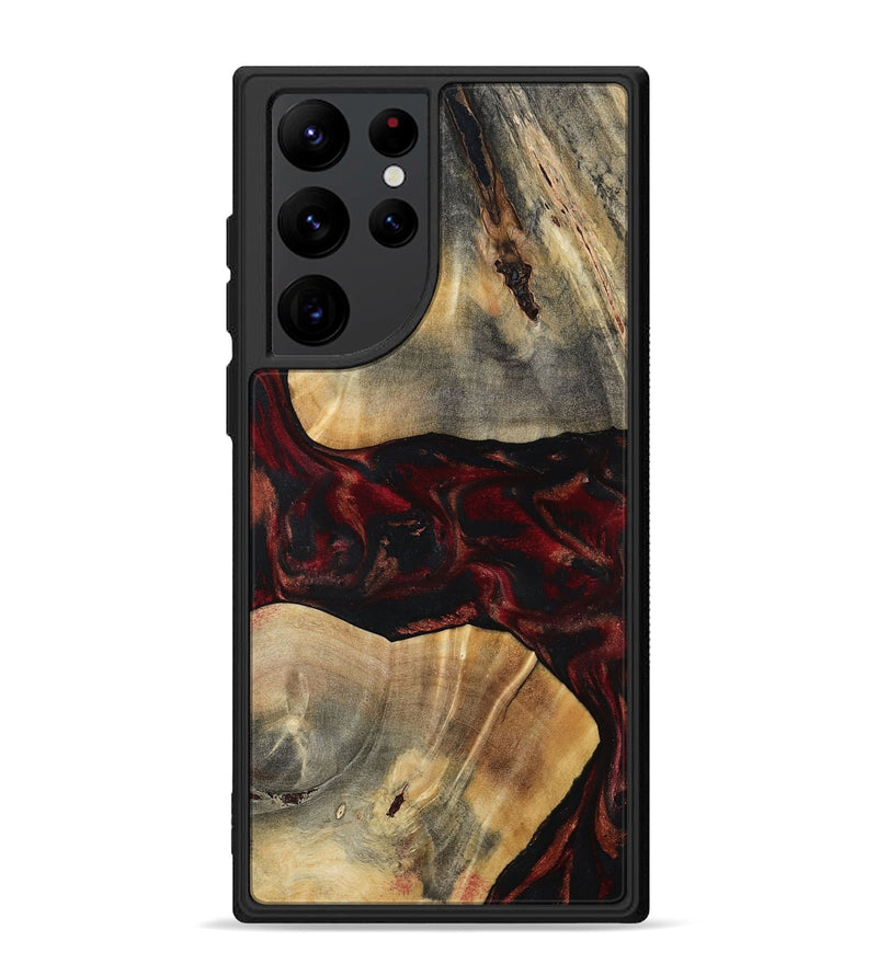 Galaxy S22 Ultra Wood Phone Case - Juana (Red, 797421)