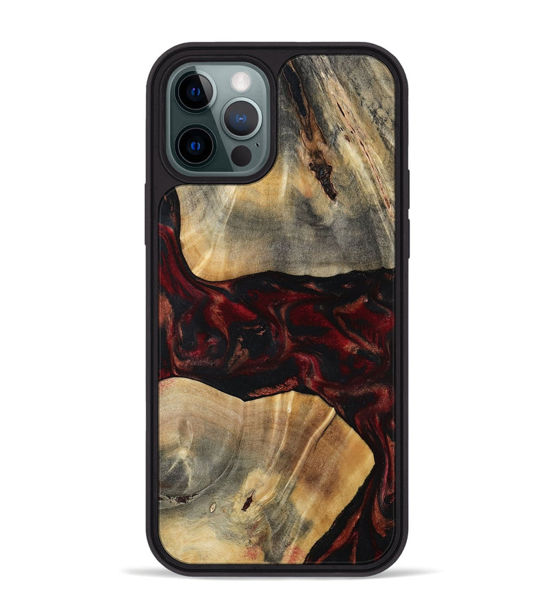 iPhone 12 Pro Max Wood Phone Case - Juana (Red, 797421)